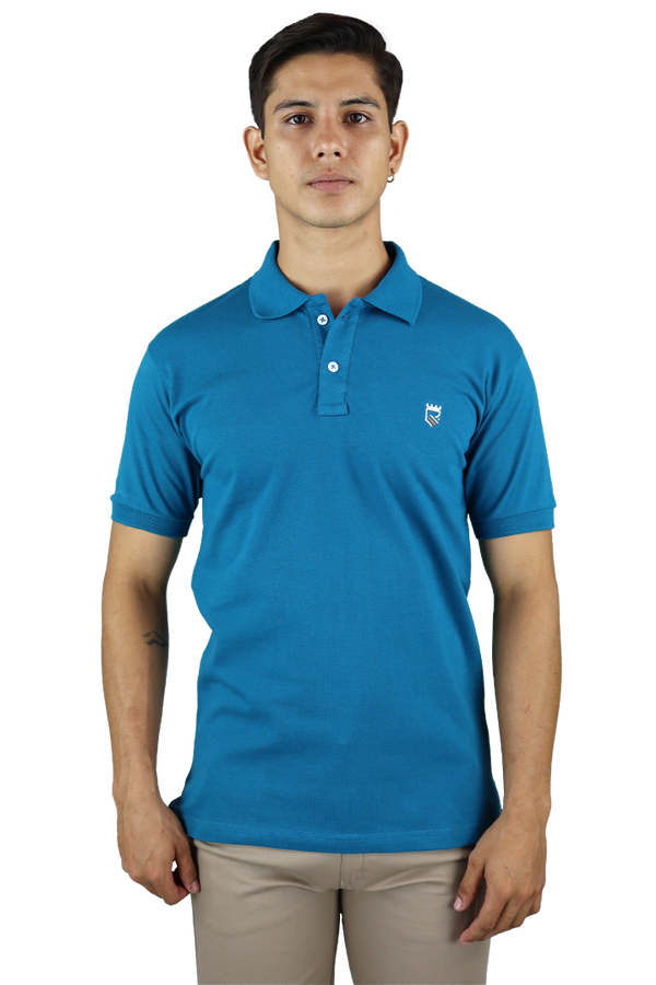 Playera Manga Corta Muscle Fit Verde Petróleo Slim Fit Bordado R Hombre