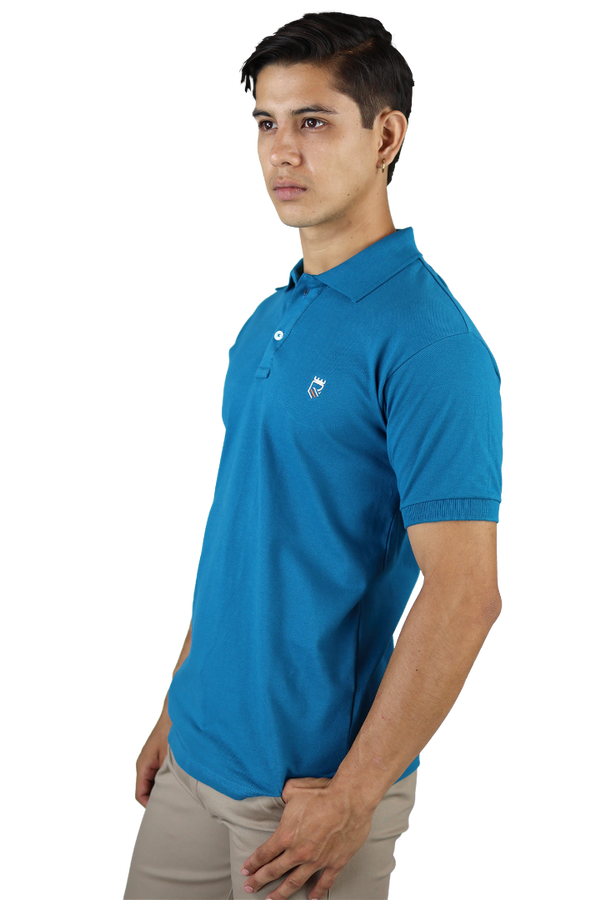 Playera Manga Corta Muscle Fit Verde Petróleo Slim Fit Bordado R Hombre