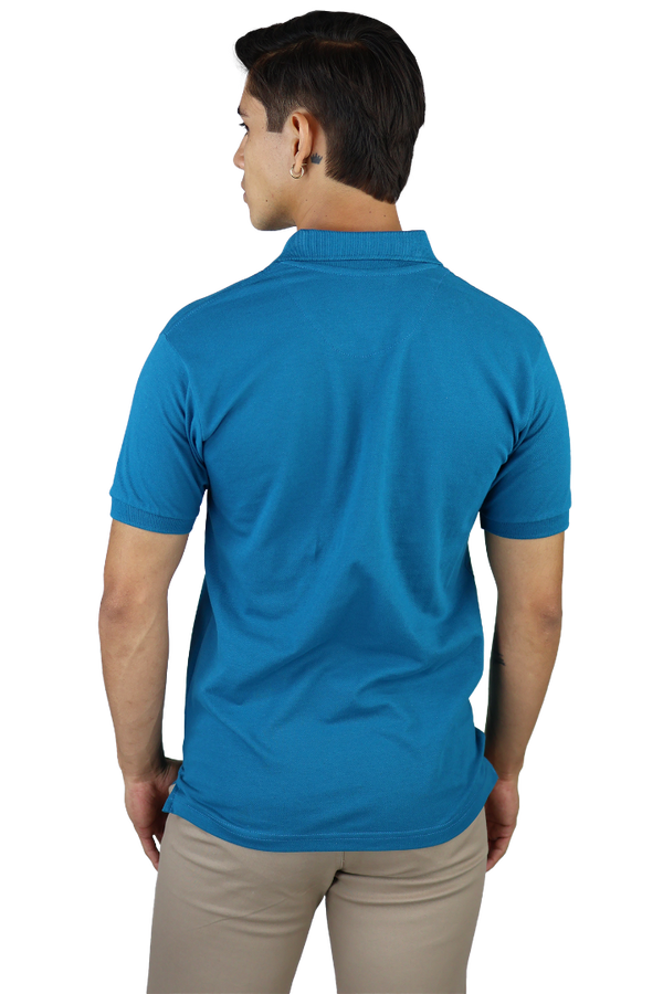 Playera Manga Corta Muscle Fit Verde Petróleo Slim Fit Bordado R Hombre