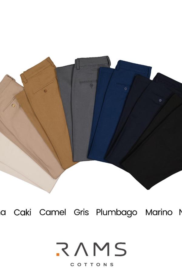 Pantalón De Gabardina Azul Marino Regular Fit Para Caballero 